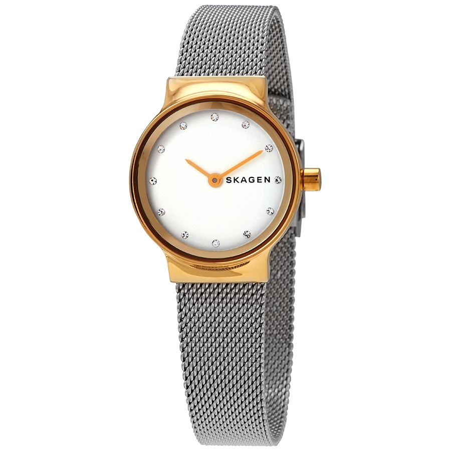 skagen freja white dial stainless steel mesh ladies watch skw2666 skagen freja white dial stainless steel mesh ladies watch skw2666