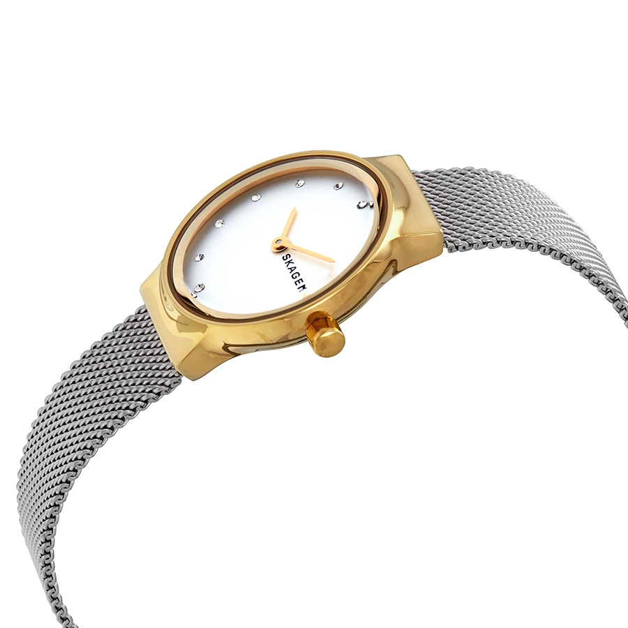 skagen freja white dial stainless steel mesh ladies watch skw2666 skagen freja white dial stainless steel mesh ladies watch skw2666