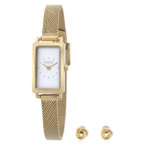 Home skagen hagen micro gift set quartz white dial ladies watch skw1158set