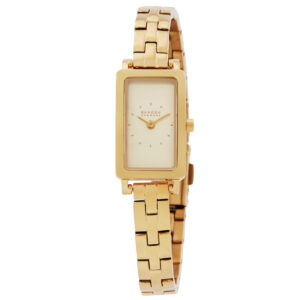 Home skagen hagen micro quartz gold dial ladies watch skw3154