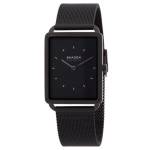 skagen hagen quartz black dial men's watch skw6928
