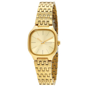 Home skagen mellem lille quartz gold dial ladies watch skw3162