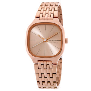 skagen mellem lille quartz rose gold dial ladies watch skw3166