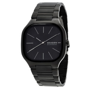 skagen mellem quartz black dial men's watch skw6935
