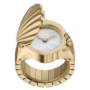 Home skagen quartz white mother of pearl dial ladies watch ring skw3180