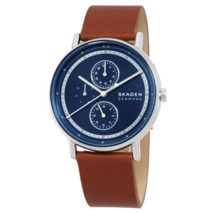 skagen signatur chronograph quartz blue dial men's watch skw6943