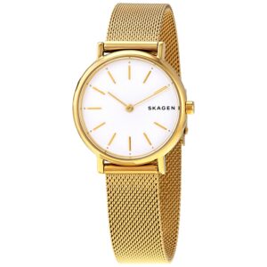 Home skagen signatur slim quartz silver dial ladies watch