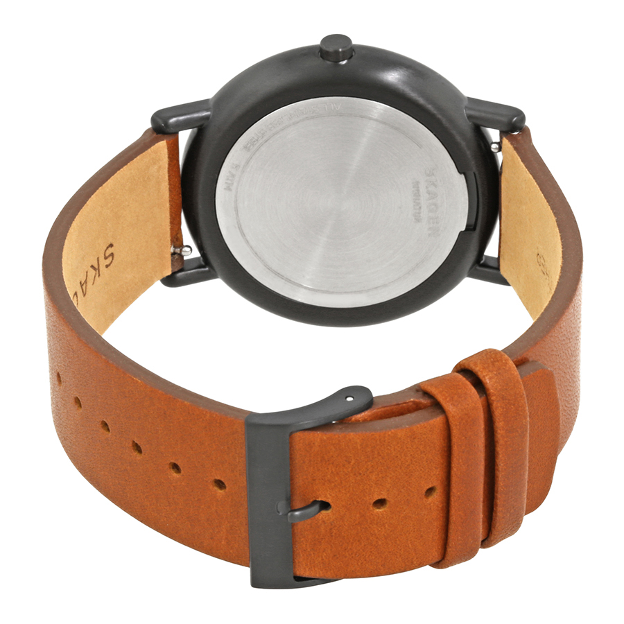 skagen signature diamond white dial brown leather men's watch skw6374 skagen signature diamond white dial brown leather men's watch skw6374