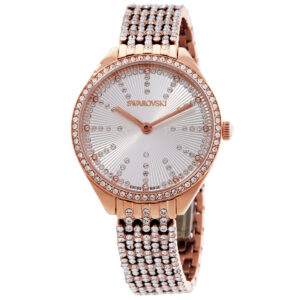Home swarovski attract quartz crystal silver dial ladies watch 5742477