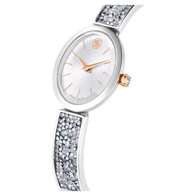 swarovski crystal rock oval quartz white dial ladies watch 5656878 swarovski crystal rock oval quartz white dial ladies watch 5656878