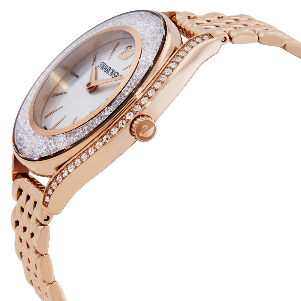 swarovski crystalline aura quartz white silver dial ladies watch 5519456 swarovski crystalline aura quartz white silver dial ladies watch 5519456