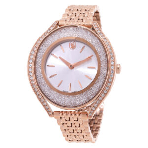 swarovski crystalline quartz silver dial ladies watch 5730140