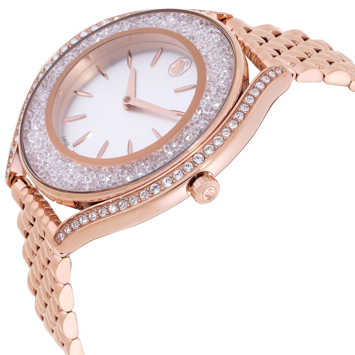 swarovski crystalline quartz silver dial ladies watch 5730140 swarovski crystalline quartz silver dial ladies watch 5730140