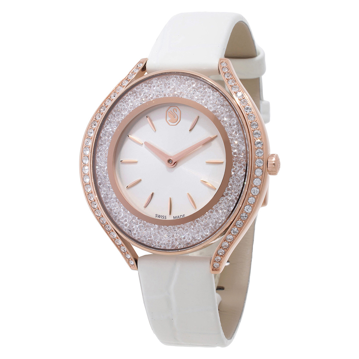 swarovski crystalline quartz silver dial ladies watch 5730146 swarovski crystalline quartz silver dial ladies watch 5730146