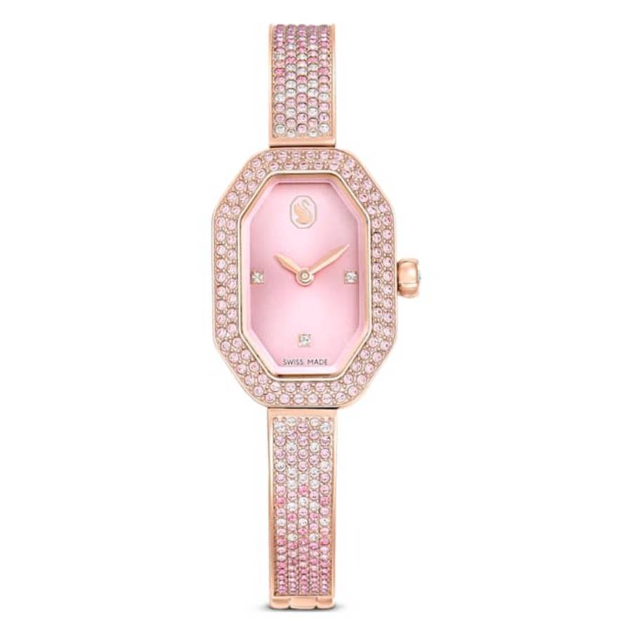 swarovski dextera bangle quartz crystal pink dial ladies watch 5717588 swarovski dextera bangle quartz crystal pink dial ladies watch 5717588