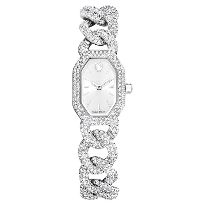 swarovski dextera chain quartz crystal silver dial watch 5668899 swarovski dextera chain quartz crystal silver dial watch 5668899