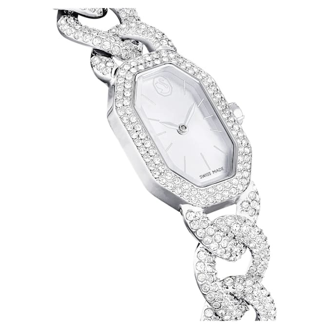 swarovski dextera chain quartz crystal silver dial watch 5668899 swarovski dextera chain quartz crystal silver dial watch 5668899