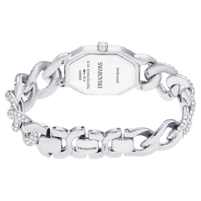 swarovski dextera chain quartz crystal silver dial watch 5668899 swarovski dextera chain quartz crystal silver dial watch 5668899