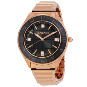 Home swarovski dextera quartz black dial ladies watch 5641294