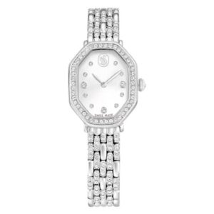 Home swarovski dextera quartz crystal silver dial ladies watch 5698690
