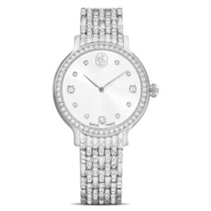 Home swarovski imber quartz crystal silver dial ladies watch 5693634