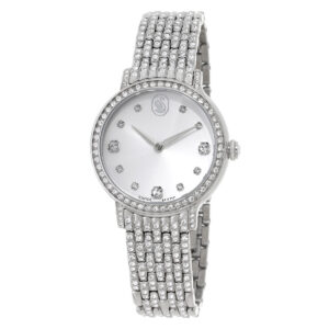 Home swarovski imber quartz crystal silver dial ladies watch 5741229