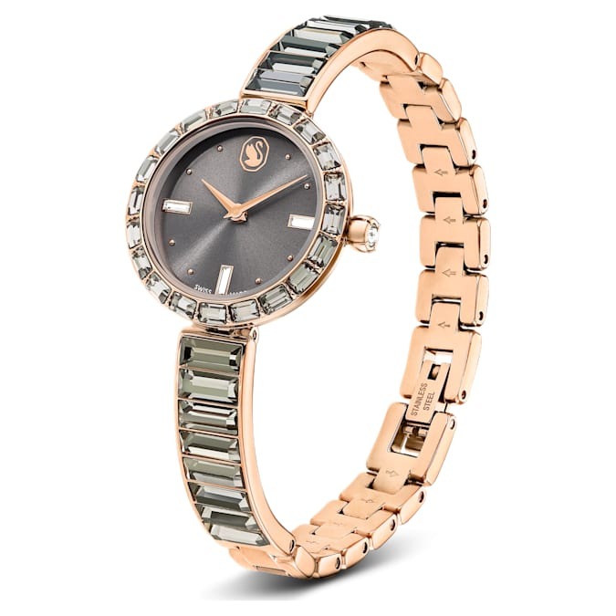 swarovski matrix bangle quartz crystal grey dial ladies watch 5679887 swarovski matrix bangle quartz crystal grey dial ladies watch 5679887