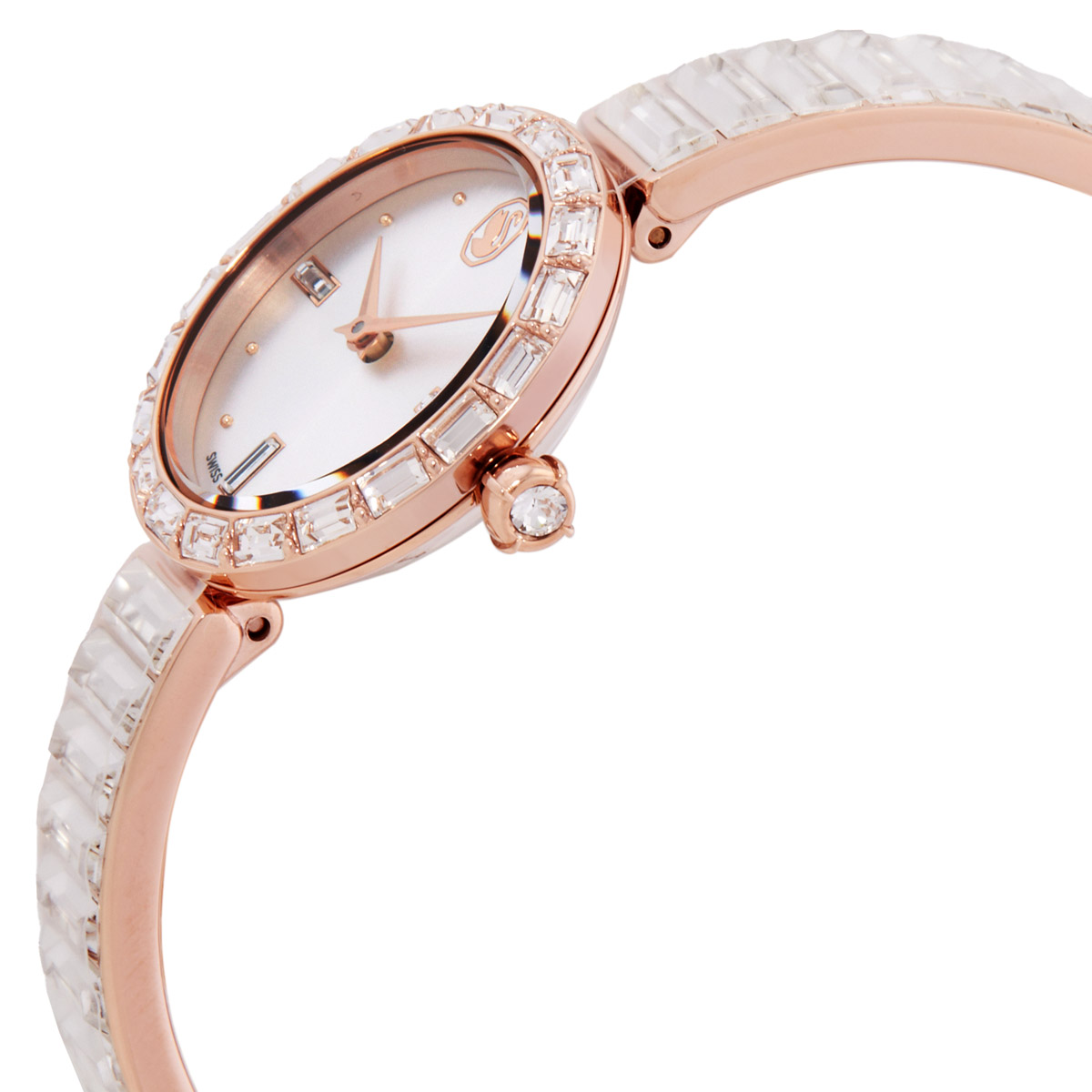 swarovski matrix bangle quartz crystal silver dial ladies watch 5677484 swarovski matrix bangle quartz crystal silver dial ladies watch 5677484