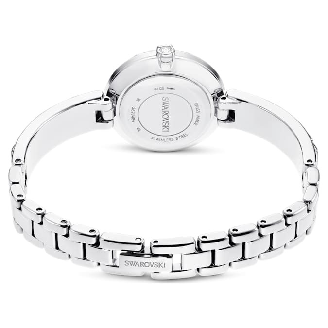 swarovski matrix bangle quartz crystal silver dial ladies watch 5677487 swarovski matrix bangle quartz crystal silver dial ladies watch 5677487