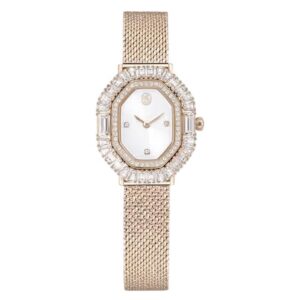 swarovski matrix quartz crystal silver dial ladies watch 5732501