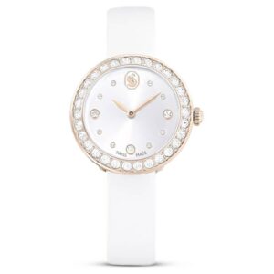 Home swarovski matrix tennis quartz crystal silver dial ladies watch 5710103