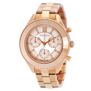 Home swarovski octea lux sport chronograph quartz crystal silver dial ladies watch 5612194