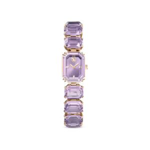 swarovski quartz crystal purple dial ladies watch 5722364