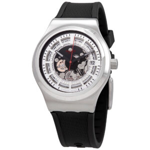 swatch sistem through again automatic grey dial men's watch yis431