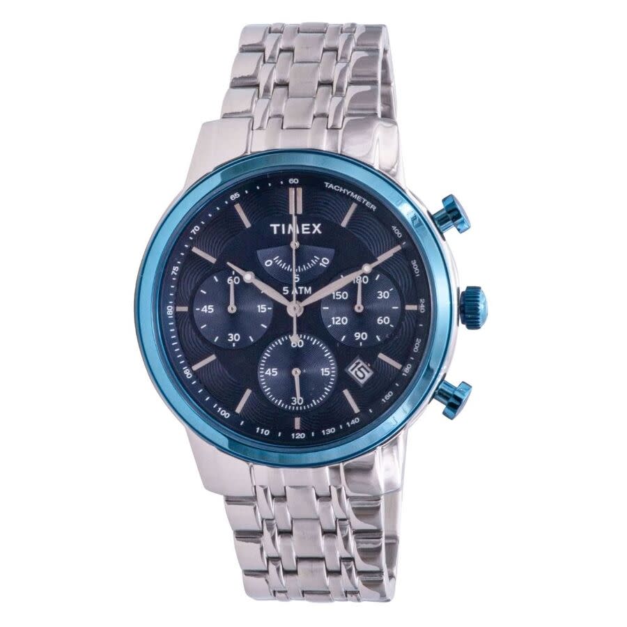 timex classic chronograph quartz blue dial men's watch tw2t23500 timex classic chronograph quartz blue dial men's watch tw2t23500