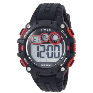 timex dgtl quartz digital black dial men's watch tw5m27000