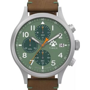 Home timex expedition north sierra chronograph quartz green dial men's watch tw2w16400