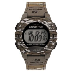 timex expedition quartz digital brown dial men's watch tw4b19600