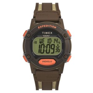 timex expedition quartz digital grey dial men's watch tw4b30400