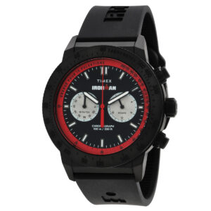 Витрина timex ironman challenger chronograph quartz black dial men's watch tw2y01900vq