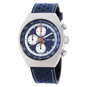 Home timex legacy chronograph quartz blue dial men's watch tw2w93500