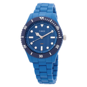 timex legacy quartz blue dial men's watch tw2y04300