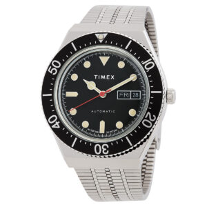 Home timex m79 automatic black dial watch tw2u78300v3
