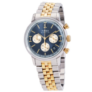 Home timex marlin chronograph quartz blue dial men's watch tw2w60200