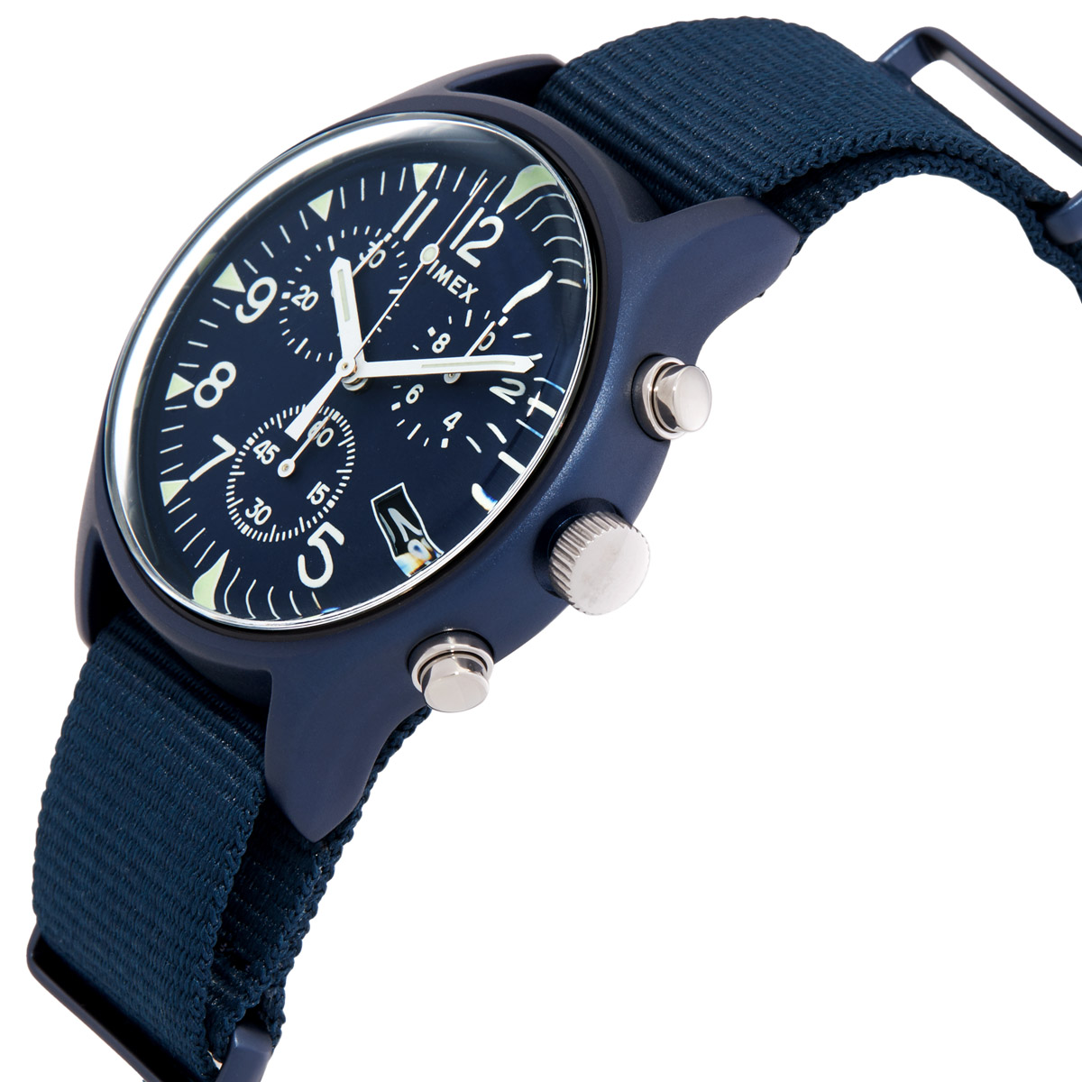 timex mk1 chronograph quartz blue dial men's watch tw2r67600 timex mk1 chronograph quartz blue dial men's watch tw2r67600