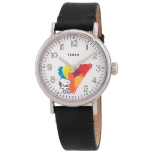 timex peanuts quartz white dial men's watch tw2v60900vq