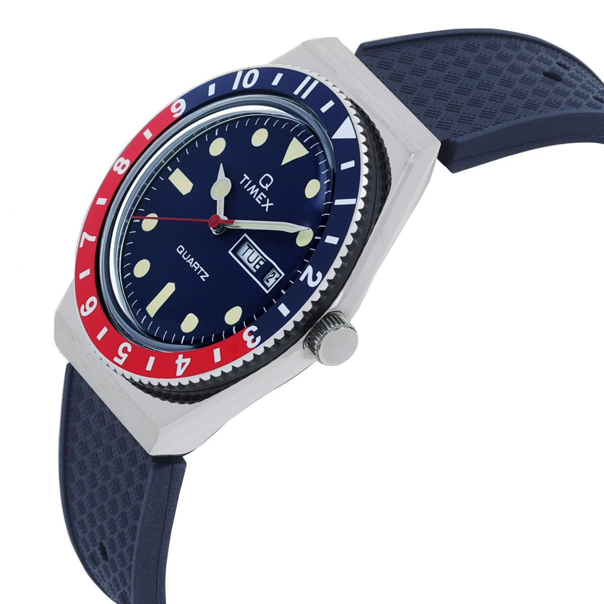 timex q timex quartz blue dial pepsi bezel men's watch tw2v32100 timex q timex quartz blue dial pepsi bezel men's watch tw2v32100