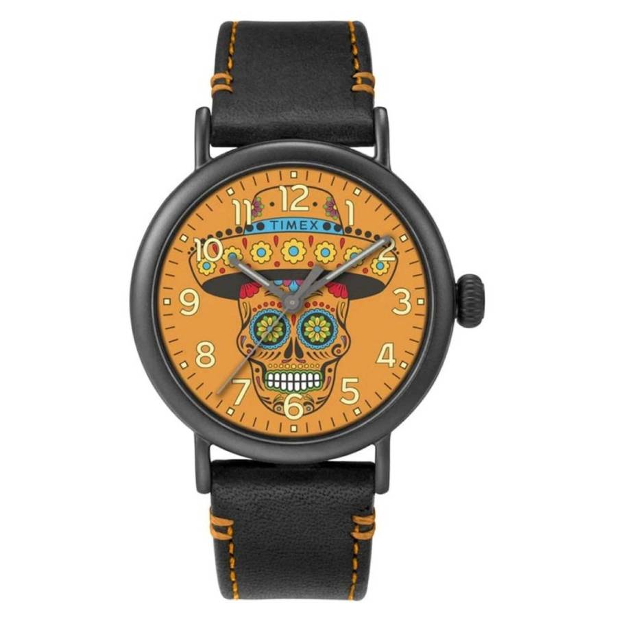 timex standard dia de los muerto quartz orange dial men's watch tw2v67700vq timex standard dia de los muerto quartz orange dial men's watch tw2v67700vq