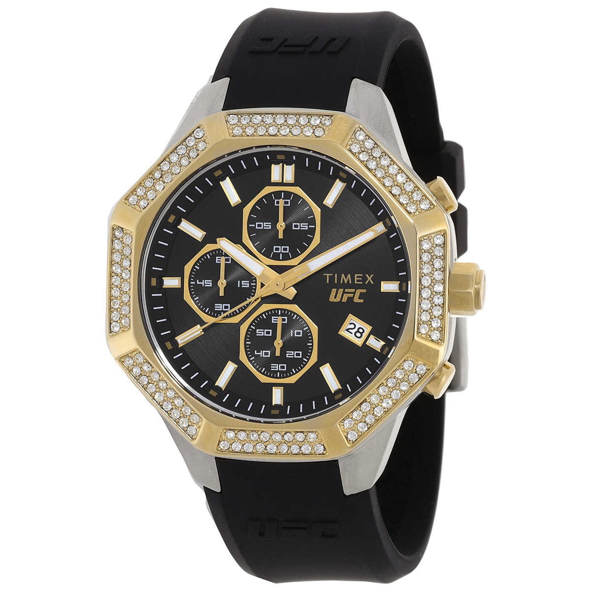 timex ufc king chronograph quartz crystal black dial men's watch tw2v99200jr timex ufc king chronograph quartz crystal black dial men's watch tw2v99200jr