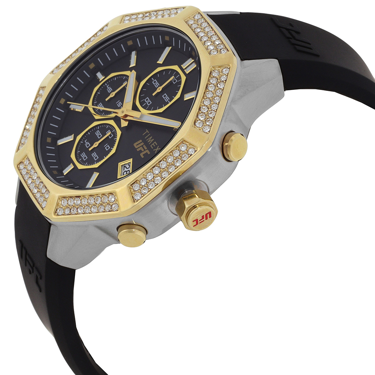 timex ufc king chronograph quartz crystal black dial men's watch tw2v99200jr timex ufc king chronograph quartz crystal black dial men's watch tw2v99200jr